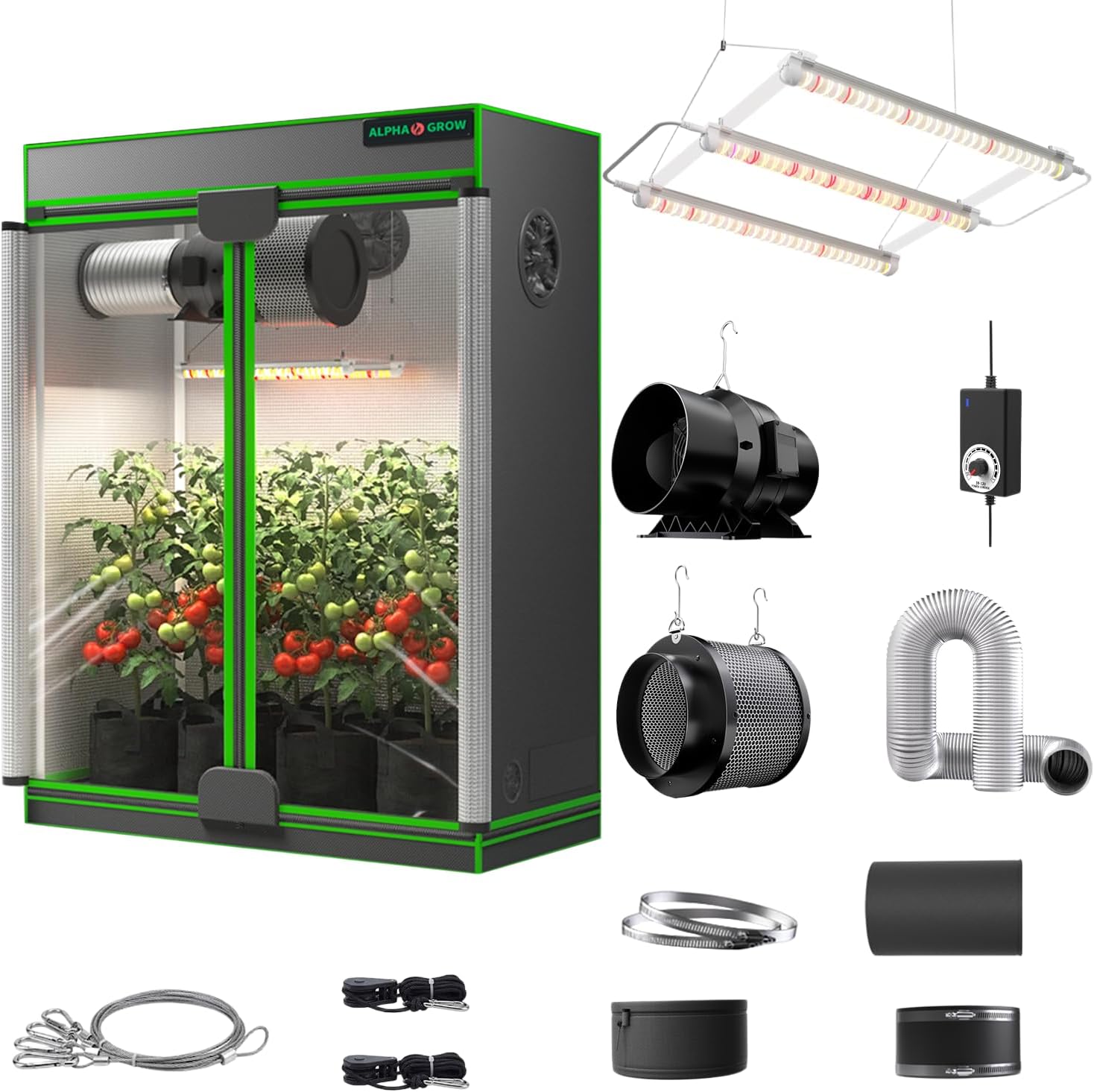 Carbon Filter Grow 6 Inch - Kompletny zestaw do uprawy roślin w
