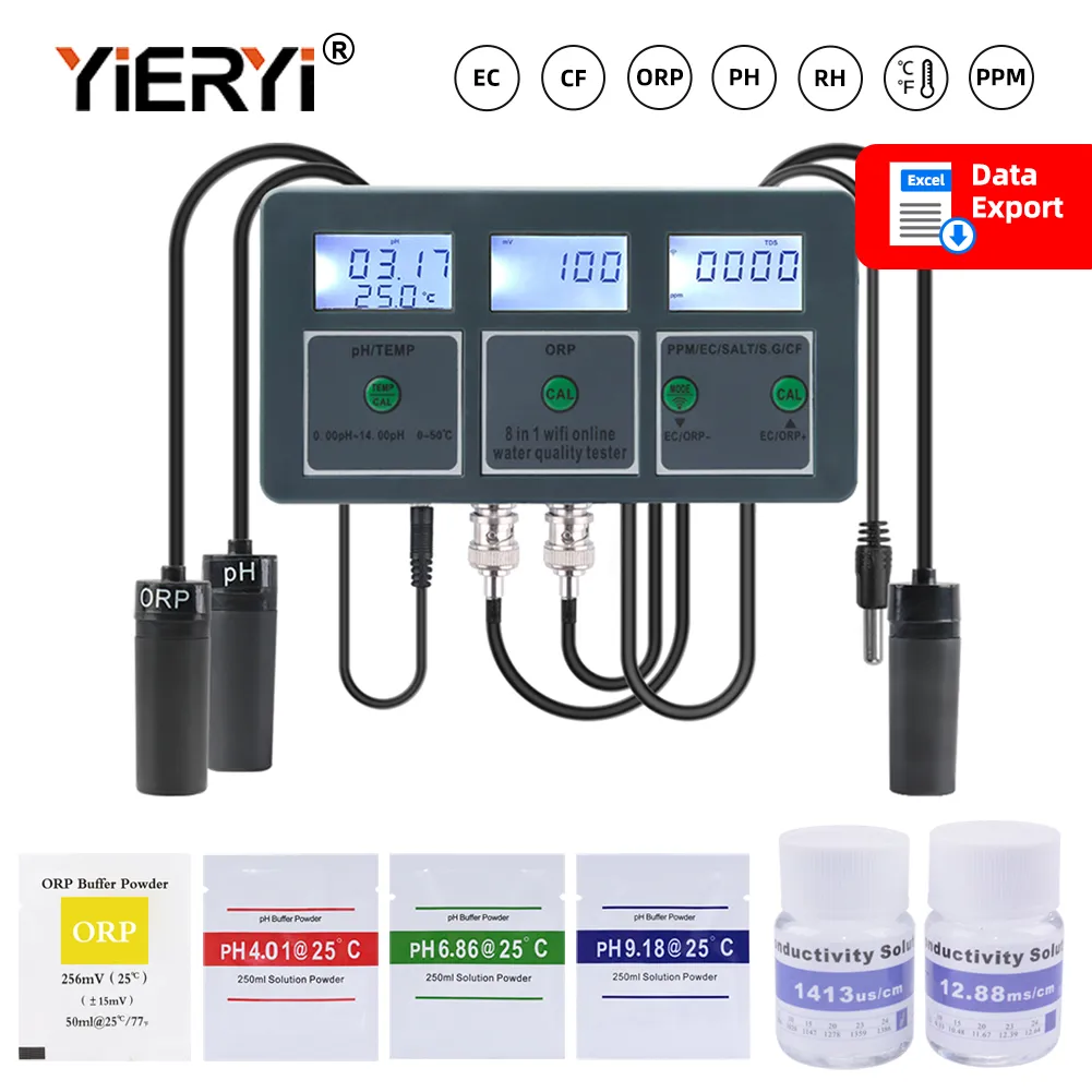 Ph Ec Meter Hydroponic - Yieryi WiFi Tuya Smart 8 w