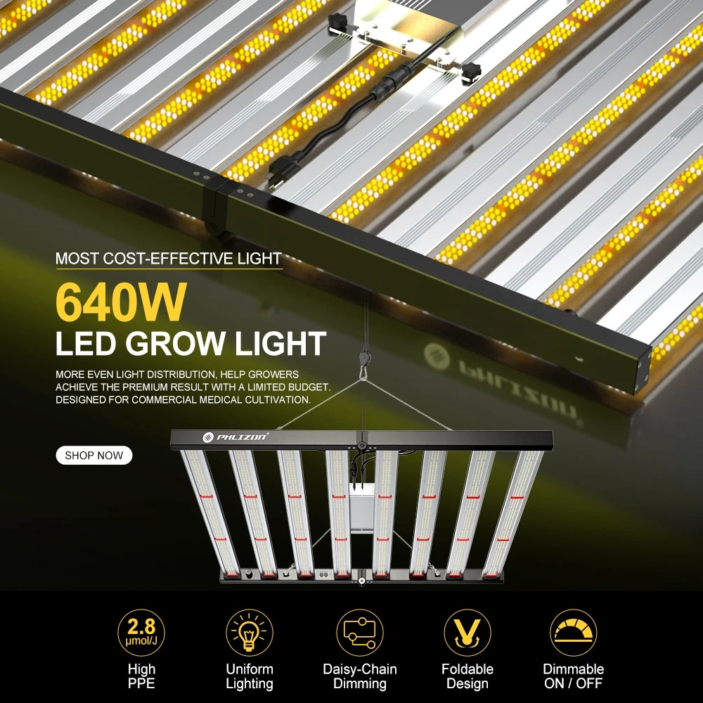 Dostępne od ręki lampy Phlizon – Led Grow Light Bar 640W recenzja i cena