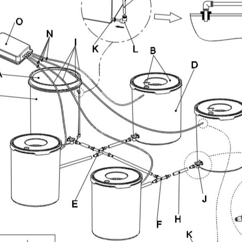 System hydroponiczny DWC z 1+4 – Deep Water Culture Kit recenzja i cena