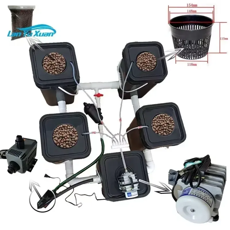 Zestaw hydroponiczny RDWC na 5 – Deep Water Culture Kit recenzja i cena