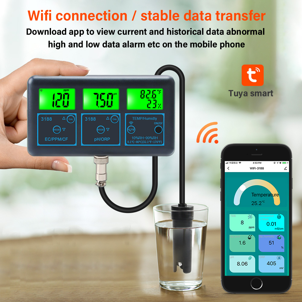 WiFi PH Meter Temp TDS(ppm) EC – Ph Ec Meter Hydroponic recenzja i cena