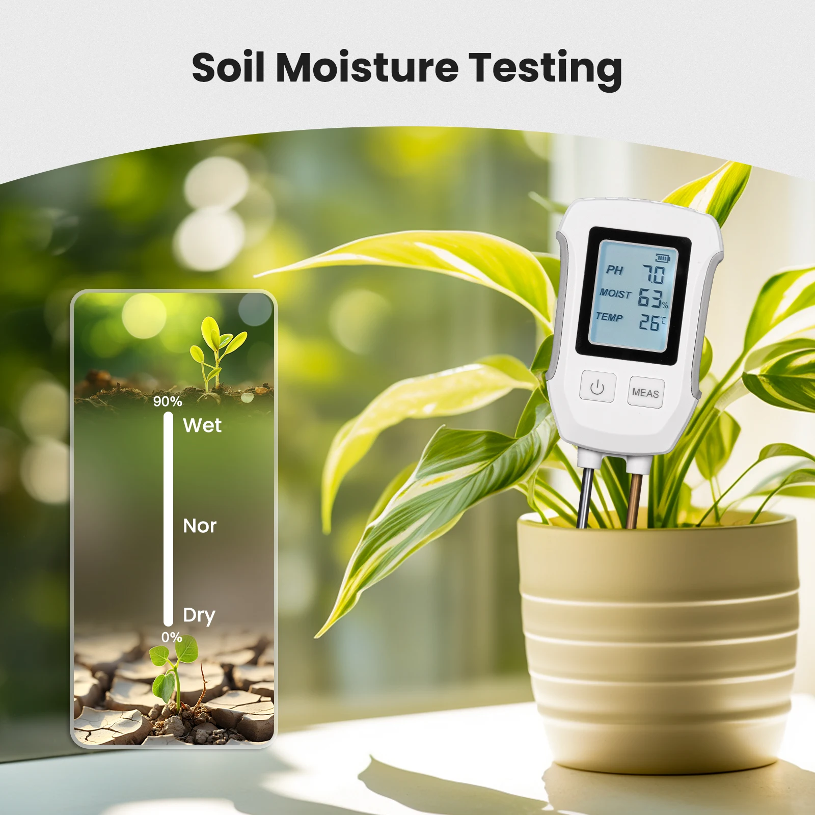 MOES 3 w 1 detektor PH gleby T – Ph Ec Meter Hydroponic recenzja i cena