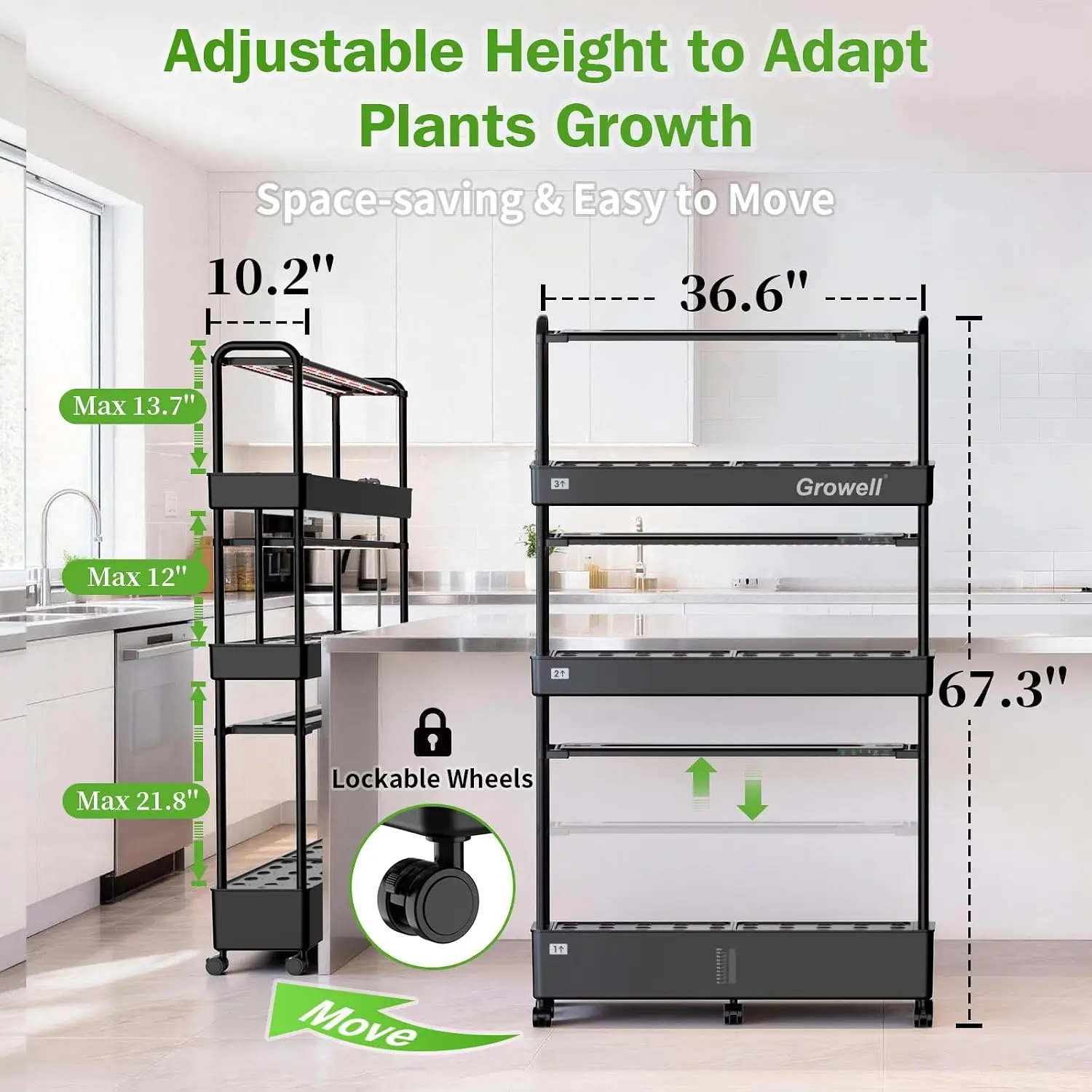 Duży zestaw do hydroponicznej  – Hydroponic Tower Garden recenzja i cena