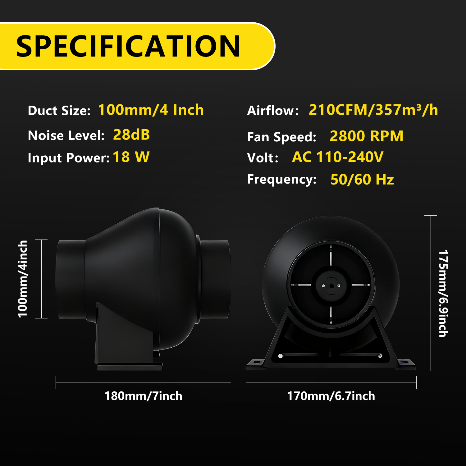 Amerykański standardowy 4-calo – Inline Duct Fan 8 Inch recenzja i cena